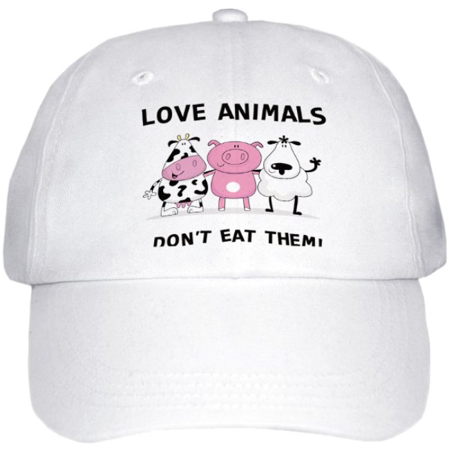 Love Animals don't eat them Caps 10002